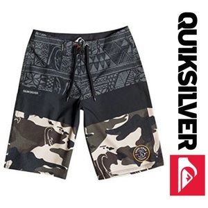 🆕Quiksilver Boys Sunset Eddie Boardshorts Black
